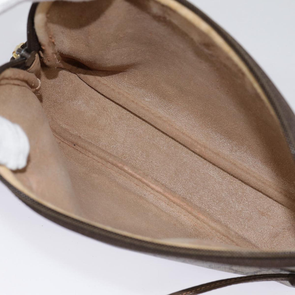 GUCCI GG Supreme Shoulder Bag PVC Leather Beige Brown gold 97 02 068 th5261