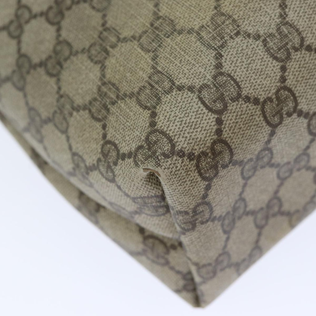 GUCCI GG Supreme Web Sherry Line Tote Bag PVC Beige 39 02 003 th5278