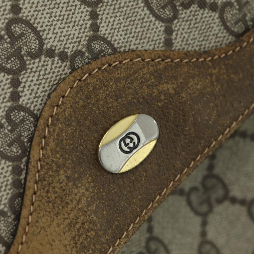 GUCCI GG Supreme Web Sherry Line Tote Bag PVC Beige 39 02 003 th5278
