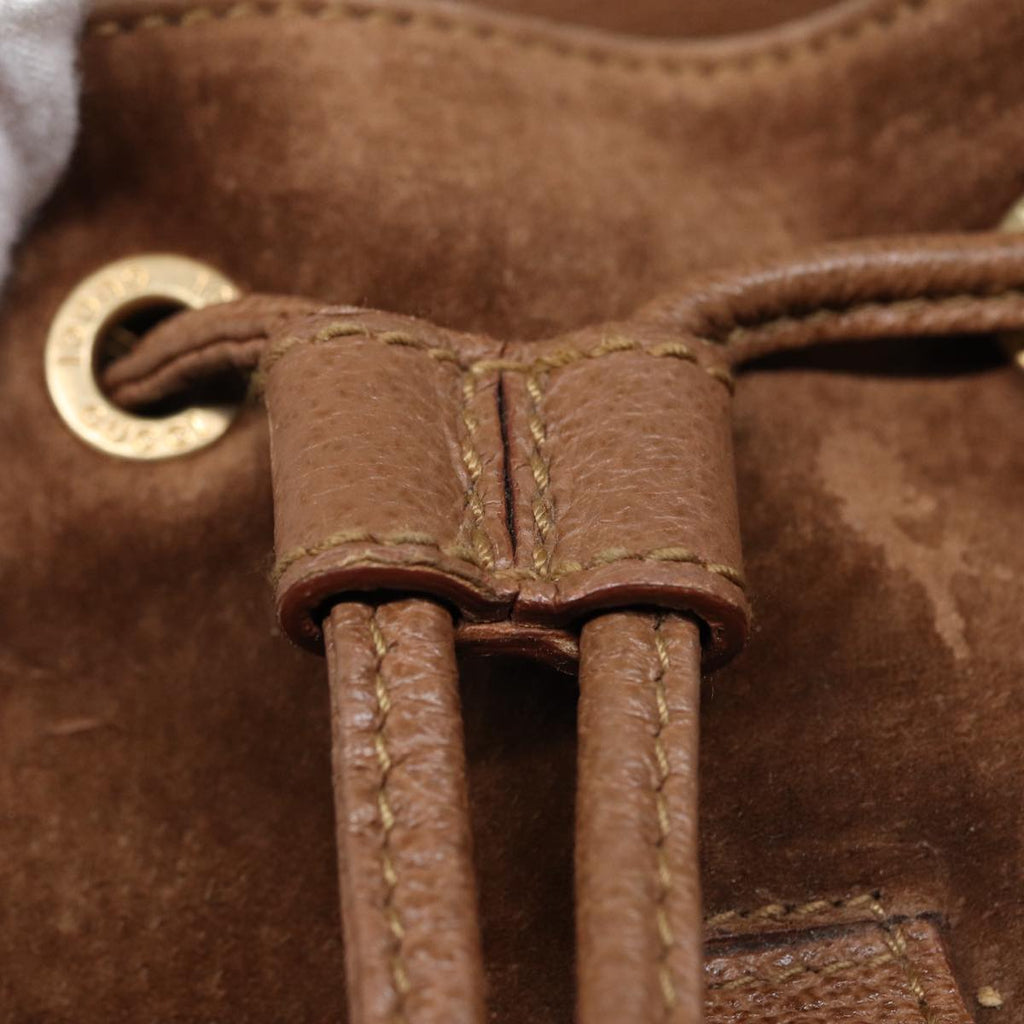 GUCCI Bamboo Backpack Suede Brown Gold 003 2852 0030 0 th5280