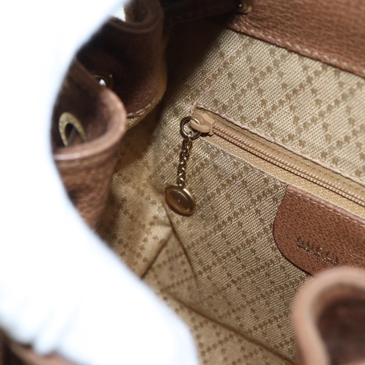 GUCCI Bamboo Backpack Suede Brown Gold 003 2852 0030 0 th5280