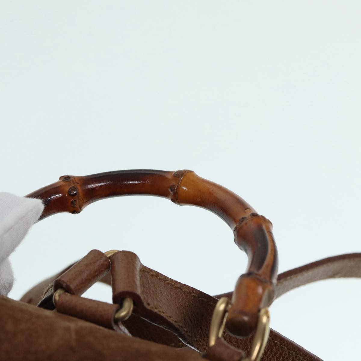 GUCCI Bamboo Backpack Suede Brown Gold 003 2852 0030 0 th5280