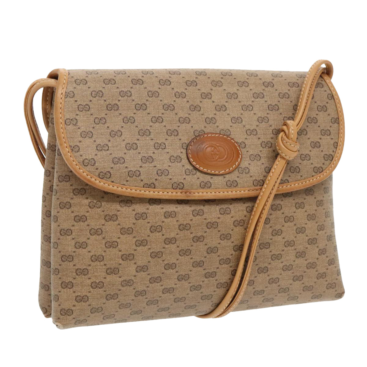 GUCCI Micro GG Supreme Shoulder Bag PVC Beige Gold 49 007 5548 th5401