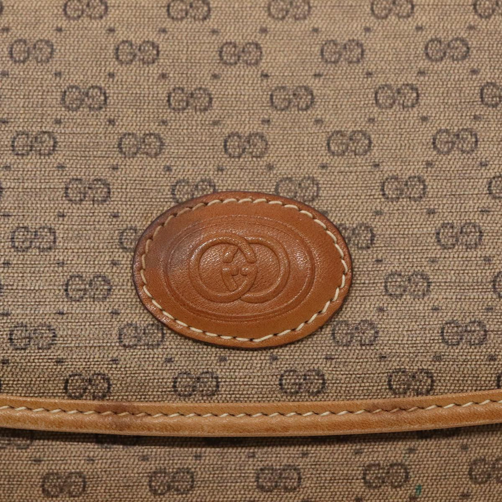GUCCI Micro GG Supreme Shoulder Bag PVC Beige Gold 49 007 5548 th5401