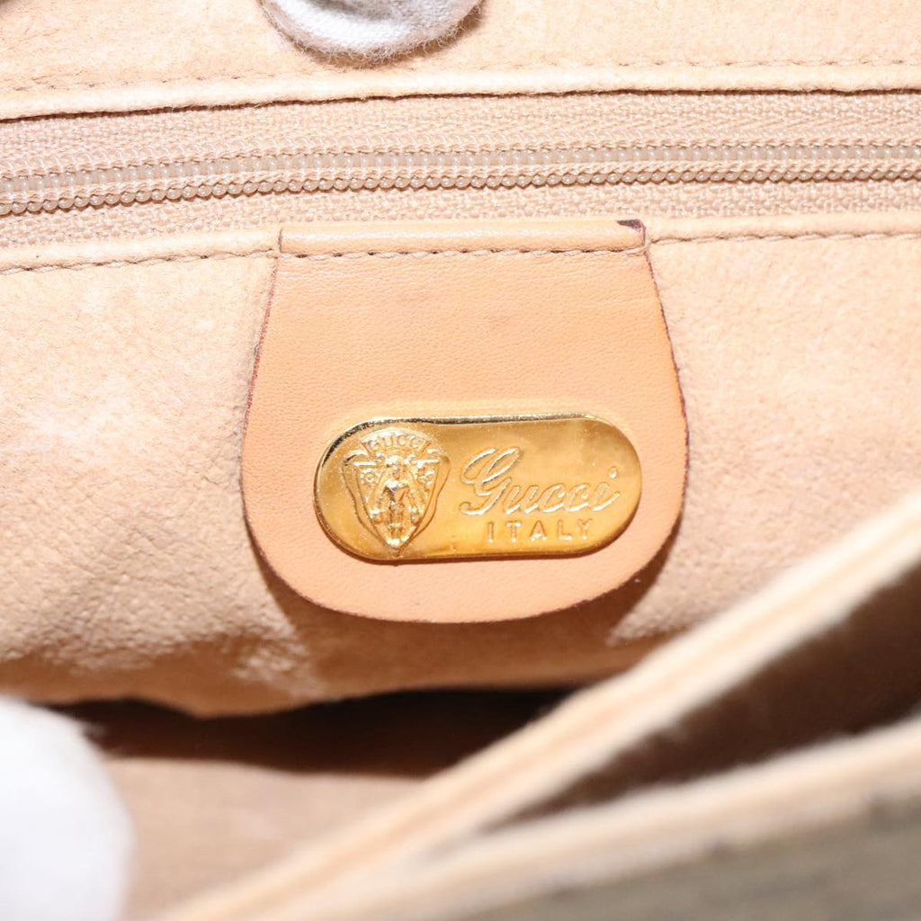 GUCCI Micro GG Supreme Shoulder Bag PVC Beige Gold 49 007 5548 th5401