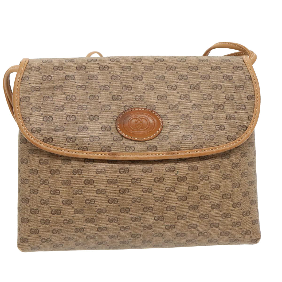 GUCCI Micro GG Supreme Shoulder Bag PVC Beige Gold 49 007 5548 th5401