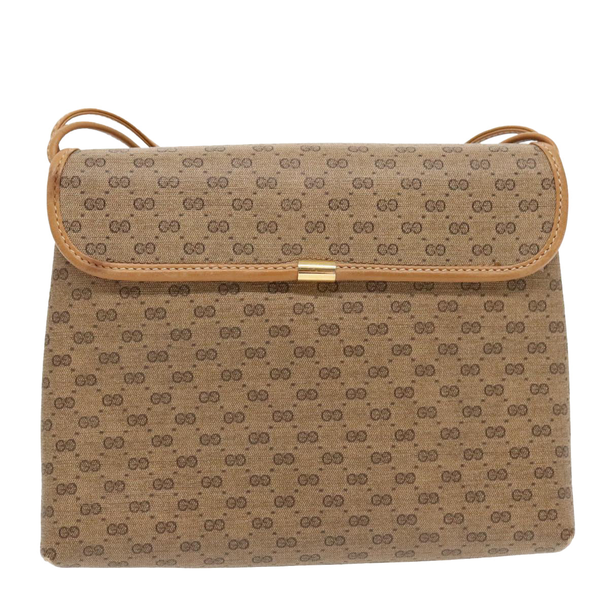 GUCCI Micro GG Supreme Shoulder Bag PVC Beige Gold 49 007 5548 th5401