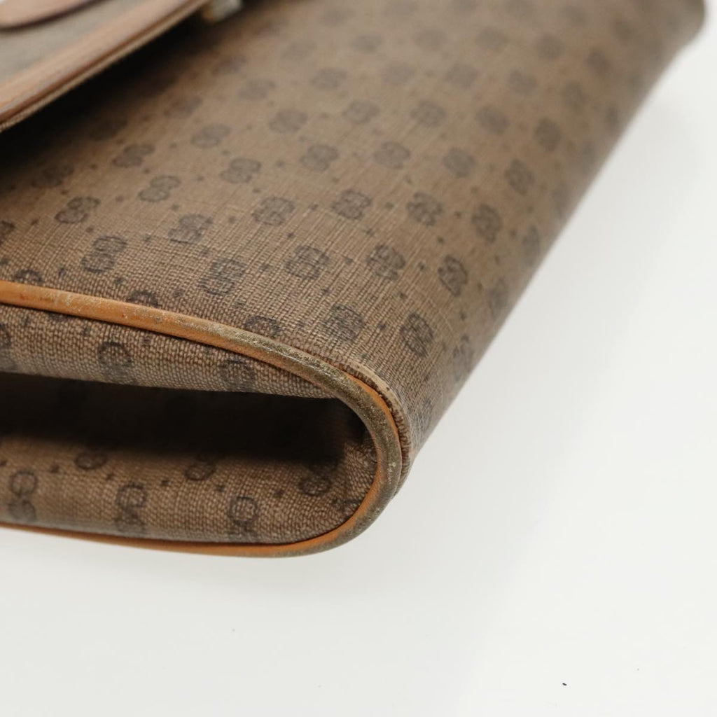 GUCCI Micro GG Supreme Shoulder Bag PVC Beige Gold th5417