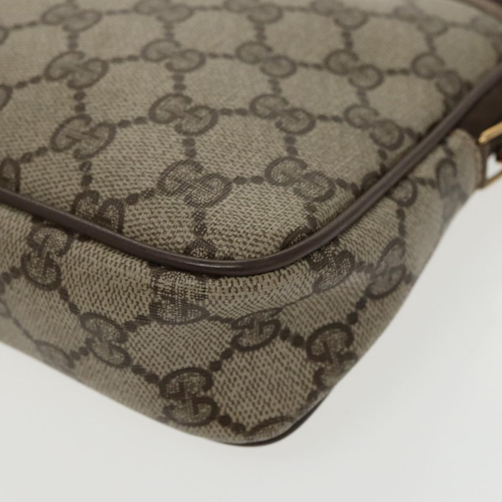 GUCCI GG Supreme Shoulder Bag PVC Beige Gold 97 02 068 th5444