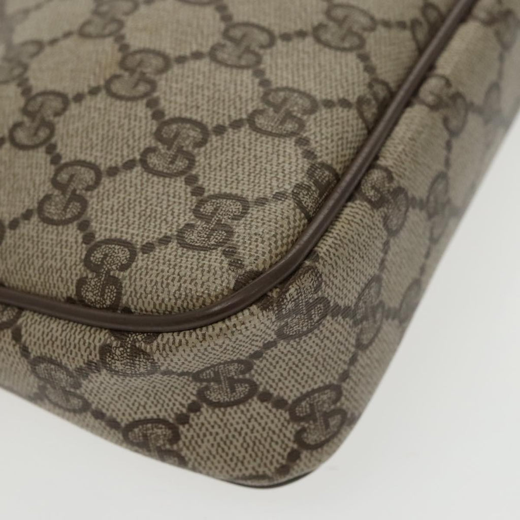 GUCCI GG Supreme Shoulder Bag PVC Beige Gold 97 02 068 th5444