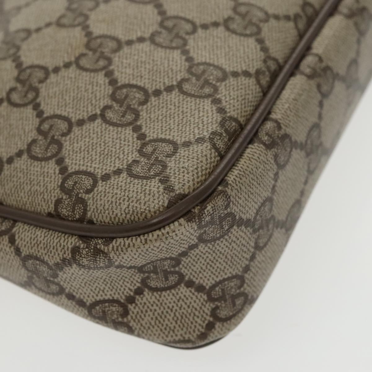 GUCCI GG Supreme Shoulder Bag PVC Beige Gold 97 02 068 th5444