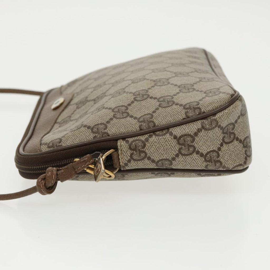 GUCCI GG Supreme Shoulder Bag PVC Beige Gold 97 02 068 th5444