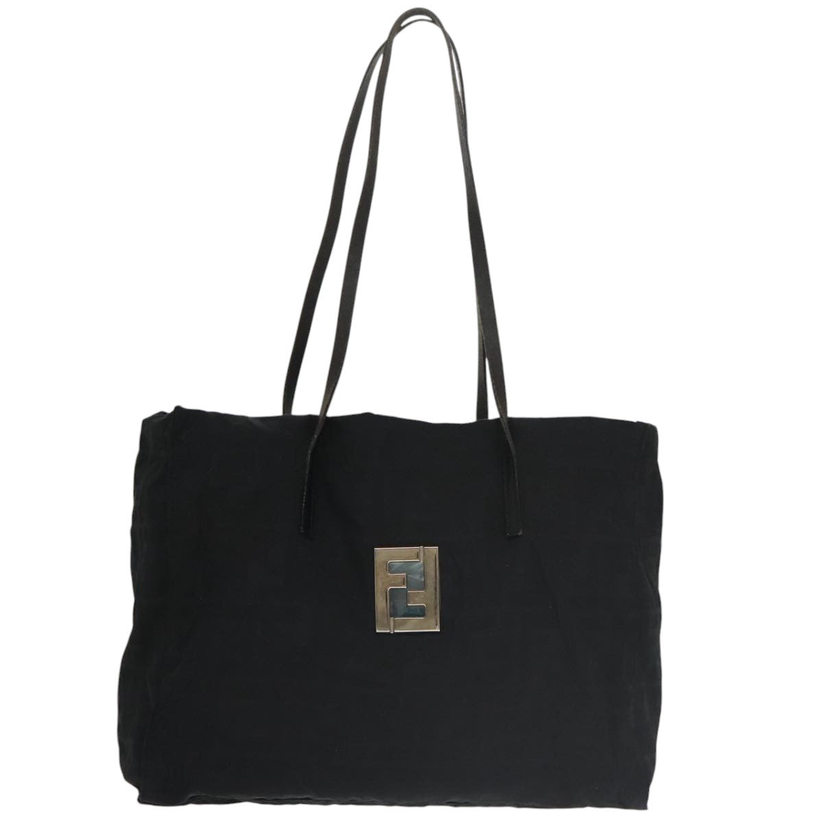 FENDI Zucca Canvas Tote Bag Silver Black th5496