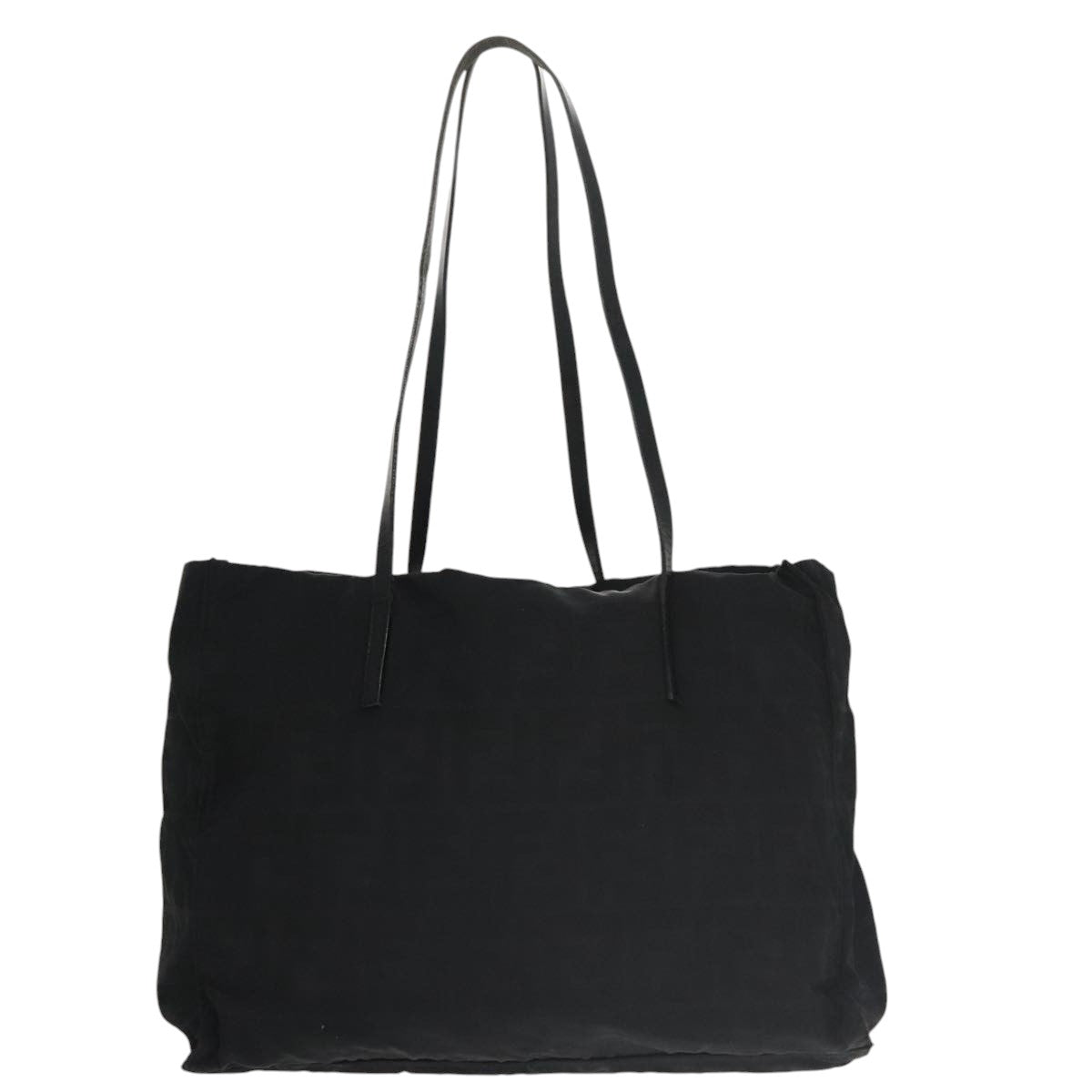 FENDI Zucca Canvas Tote Bag Silver Black th5496