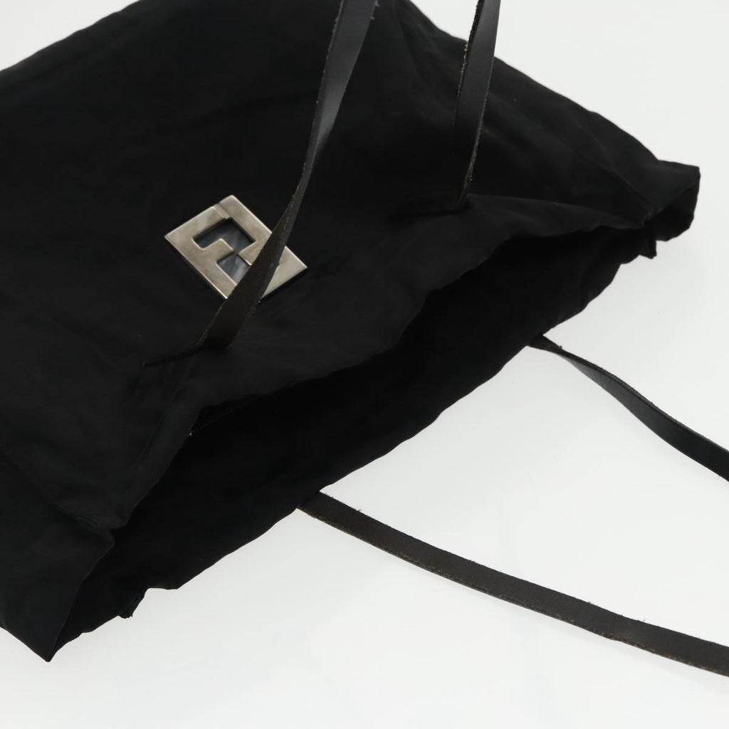 FENDI Zucca Canvas Tote Bag Silver Black th5496