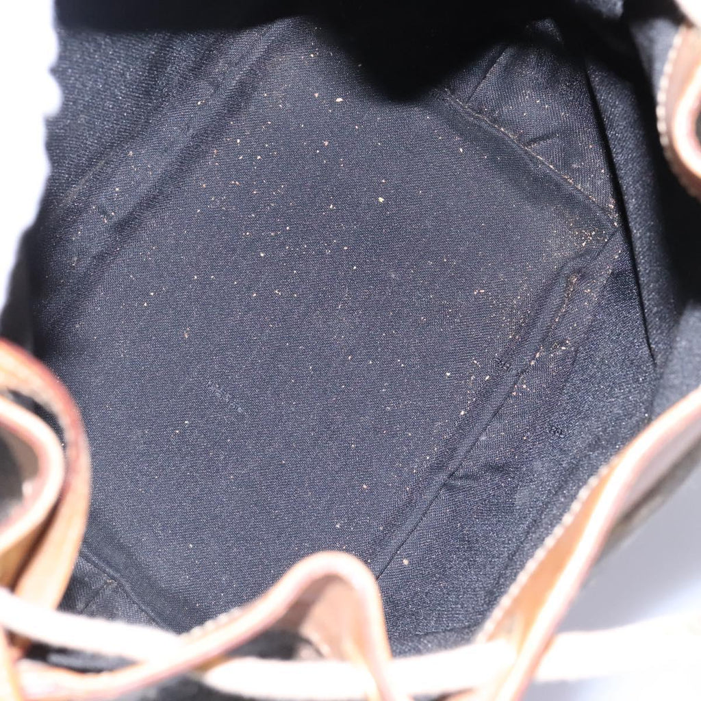 FENDI Pecan Canvas Shoulder Bag PVC Leather Brown th5553