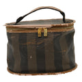 FENDI Pecan Canvas Hand Pouch Black Brown am1752s