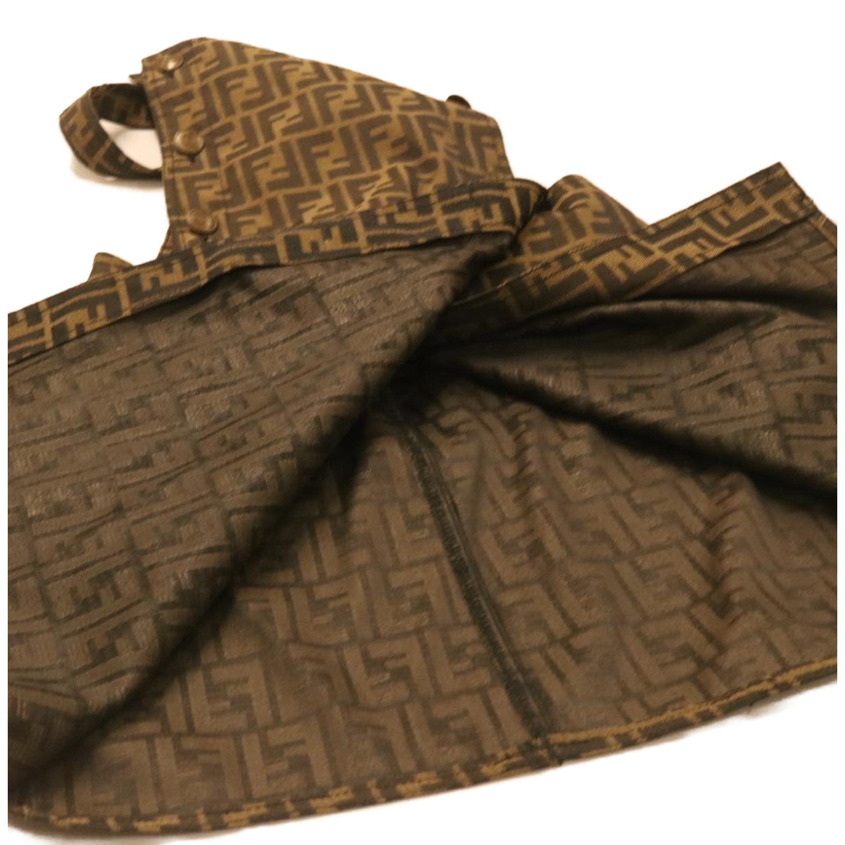 FENDI Zucca Canvas skirt Nylon Brown Black am1627g