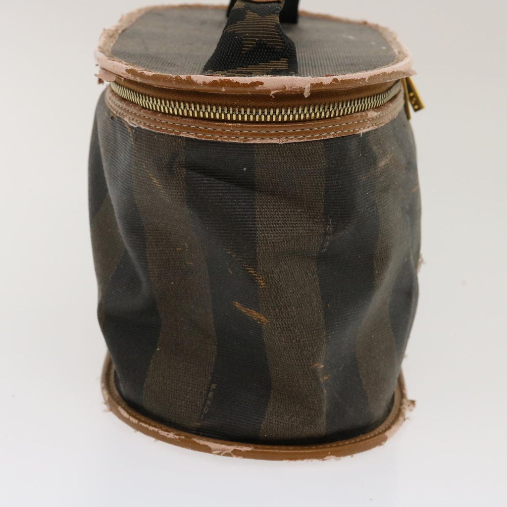 FENDI Pecan Canvas Hand Pouch Black Brown am1752s