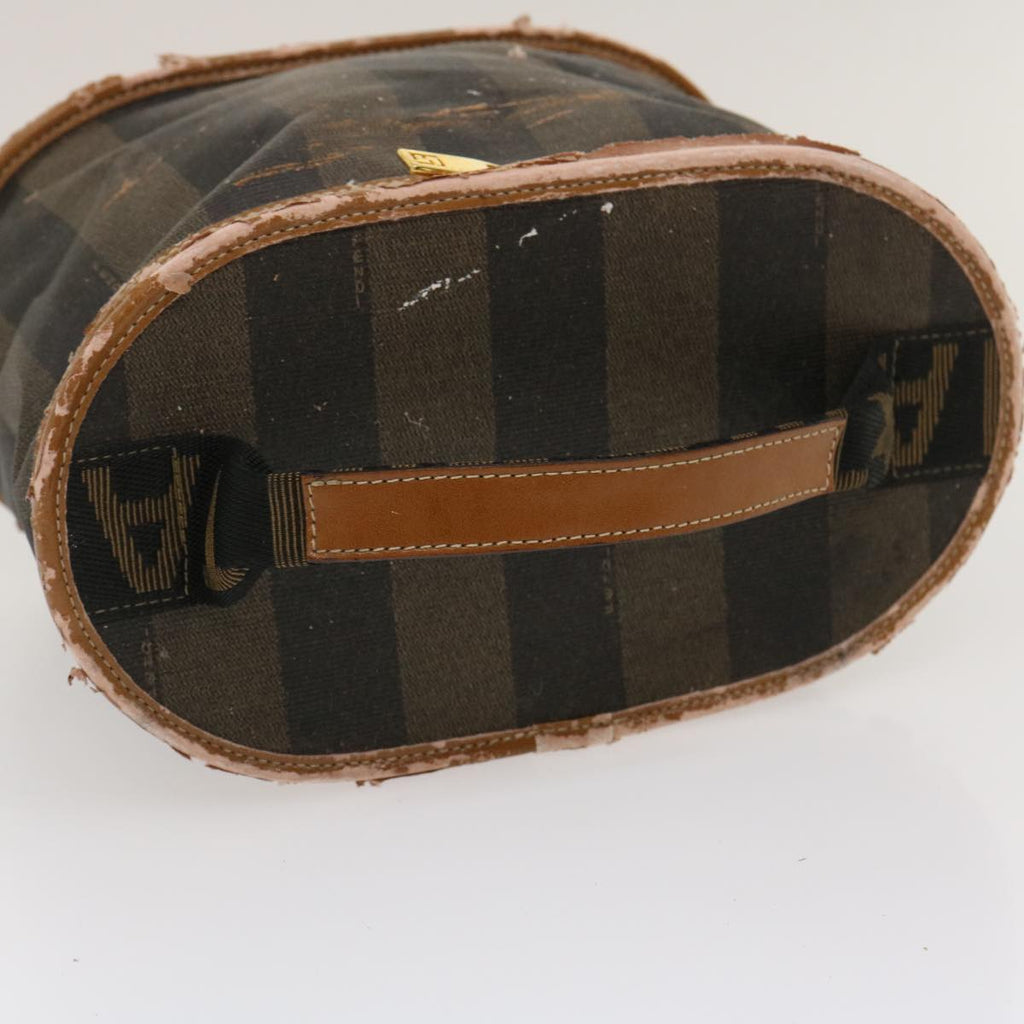FENDI Pecan Canvas Hand Pouch Black Brown am1752s