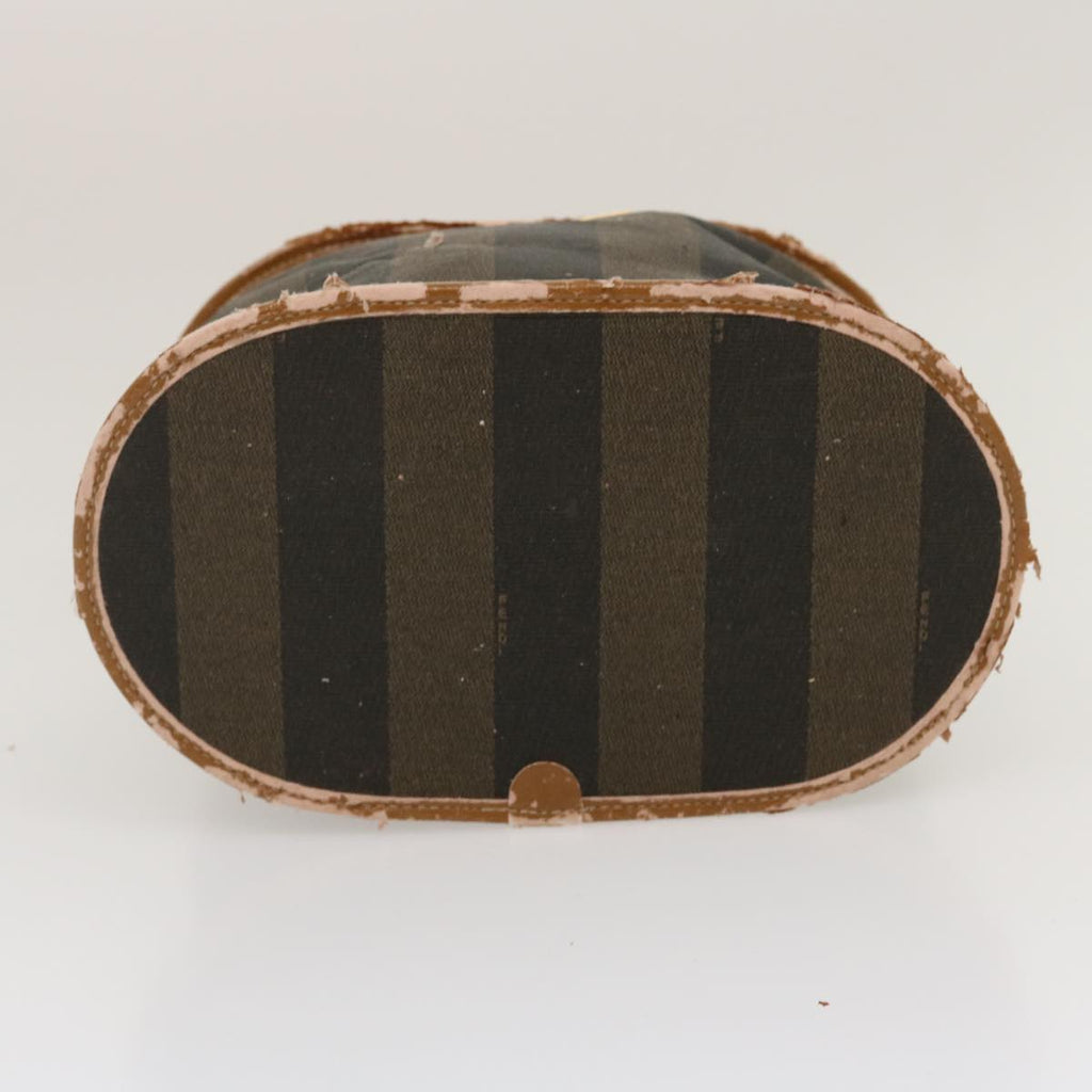 FENDI Pecan Canvas Hand Pouch Black Brown am1752s