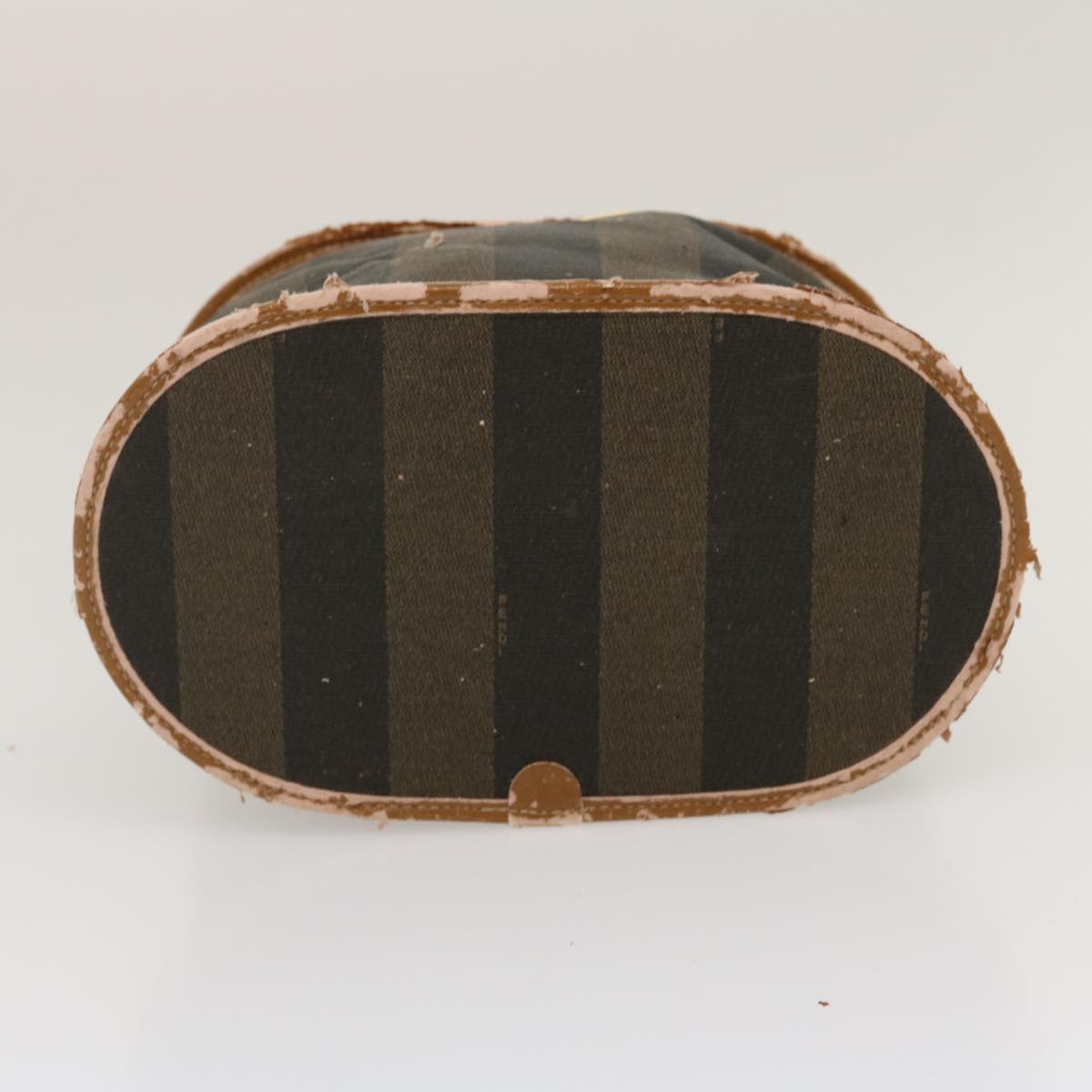 FENDI Pecan Canvas Hand Pouch Black Brown am1752s