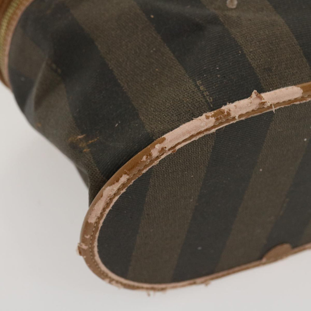 FENDI Pecan Canvas Hand Pouch Black Brown am1752s