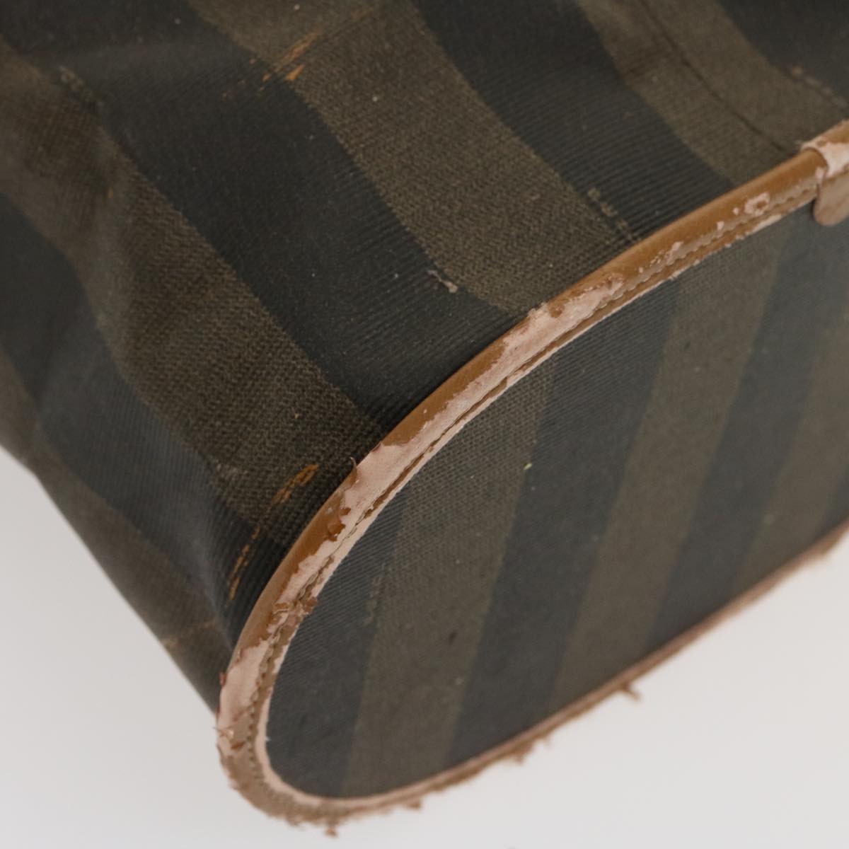 FENDI Pecan Canvas Hand Pouch Black Brown am1752s