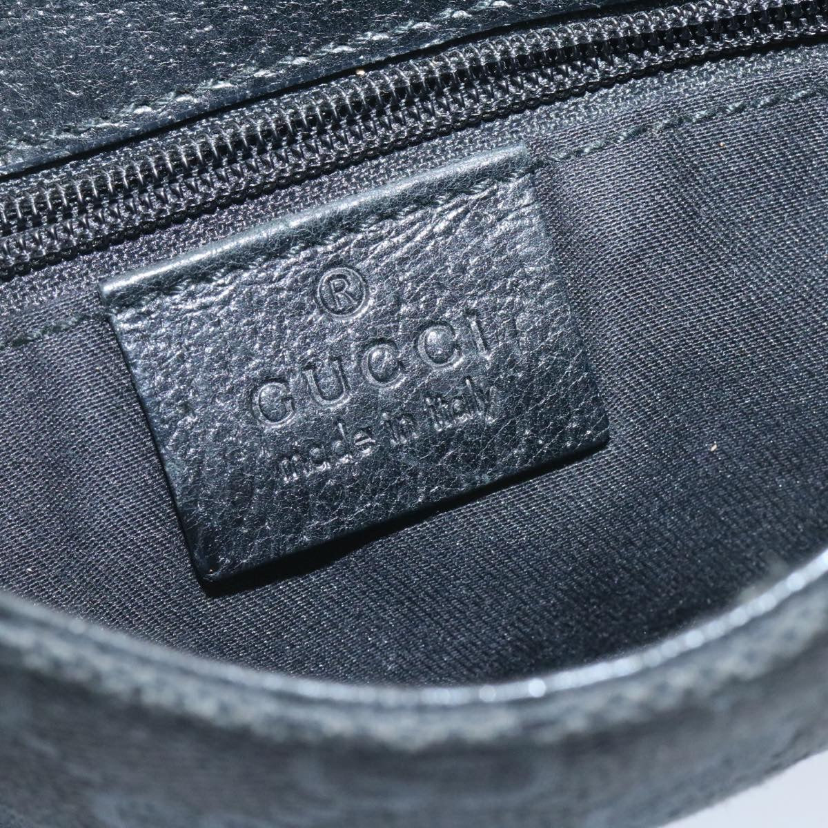 GUCCI GG Canvas Waist Bag Pouch Black am1341s