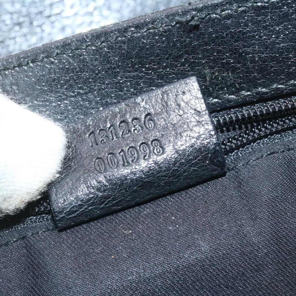 GUCCI GG Canvas Waist Bag Pouch Black am1341s