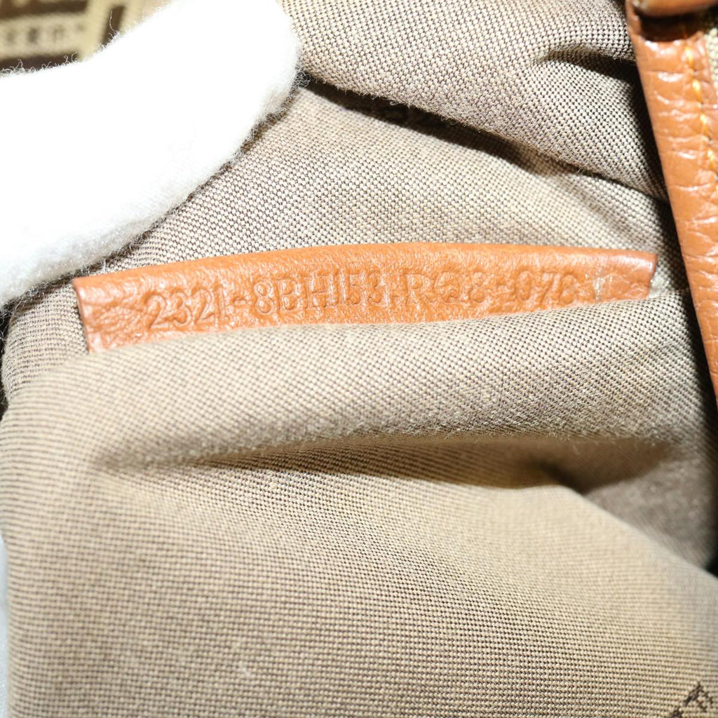 FENDI Zucchino Canvas Tote Bag Brown fm1568