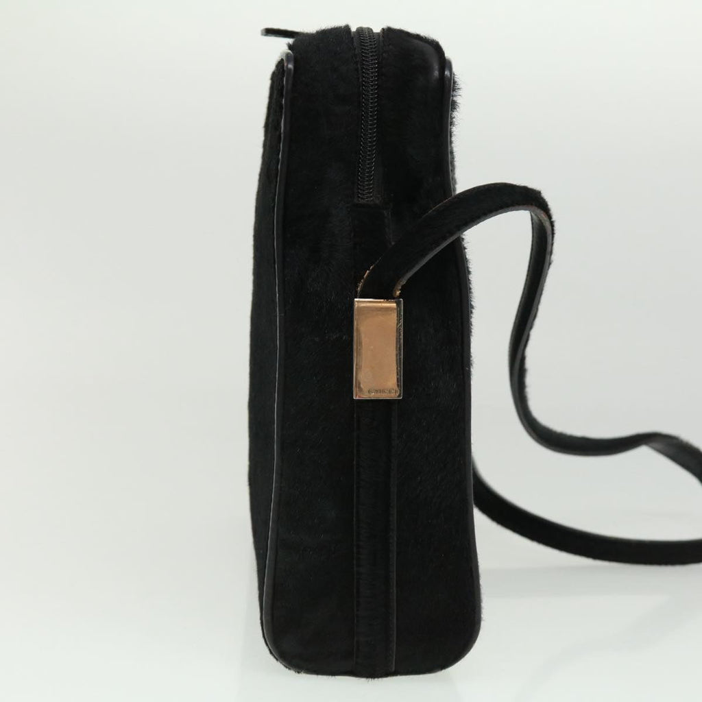 GUCCI Shoulder Bag Unborn Calf Skin Black ki2406