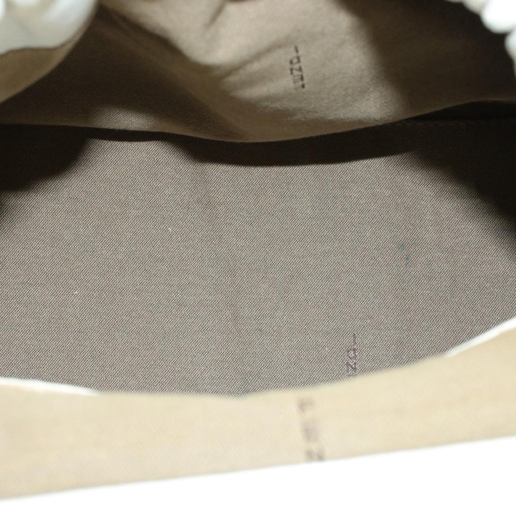 FENDI Shoulder Bag Leather White yk107