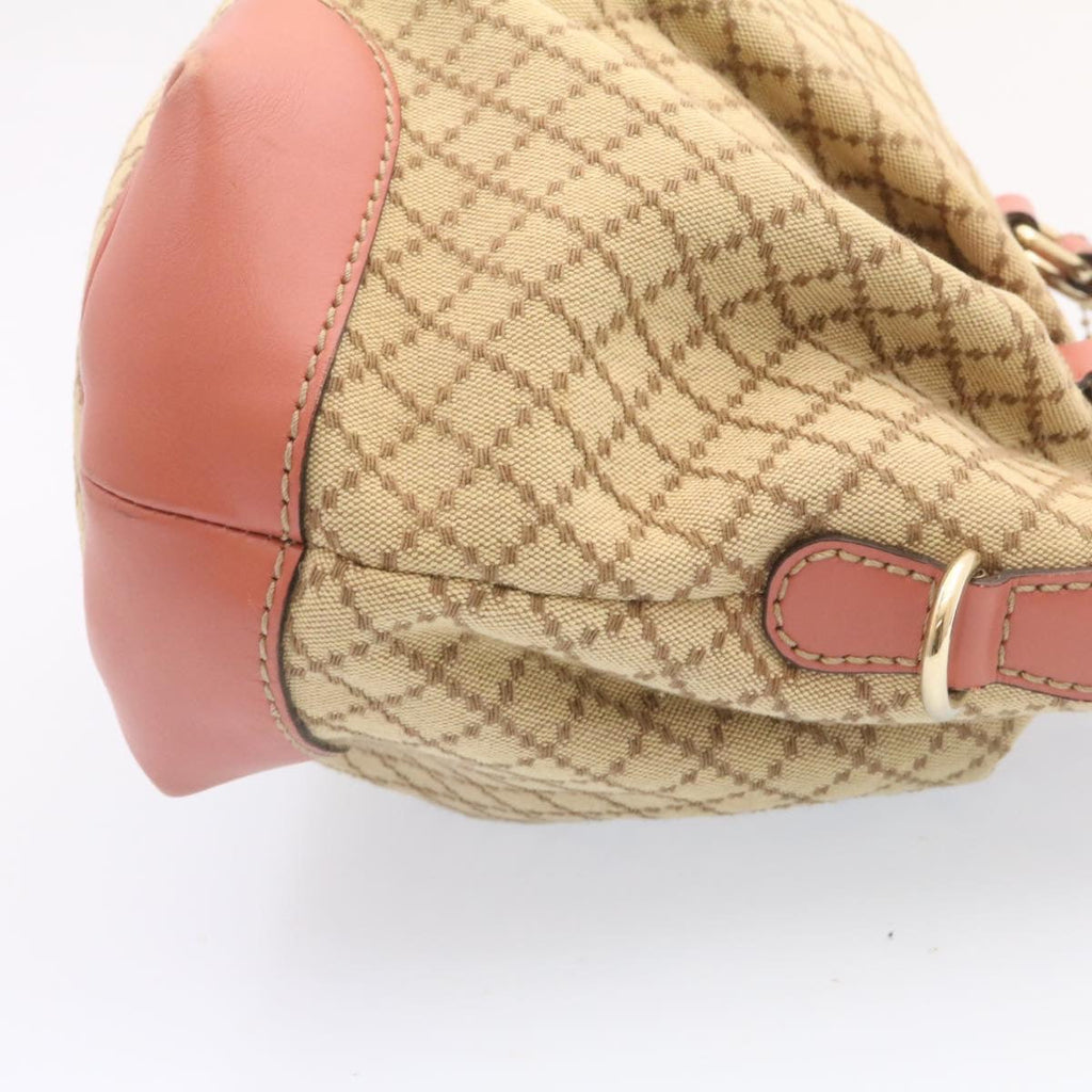 GUCCI Diamante Sukey Hand Bag 2Way Brown Pink am1578s