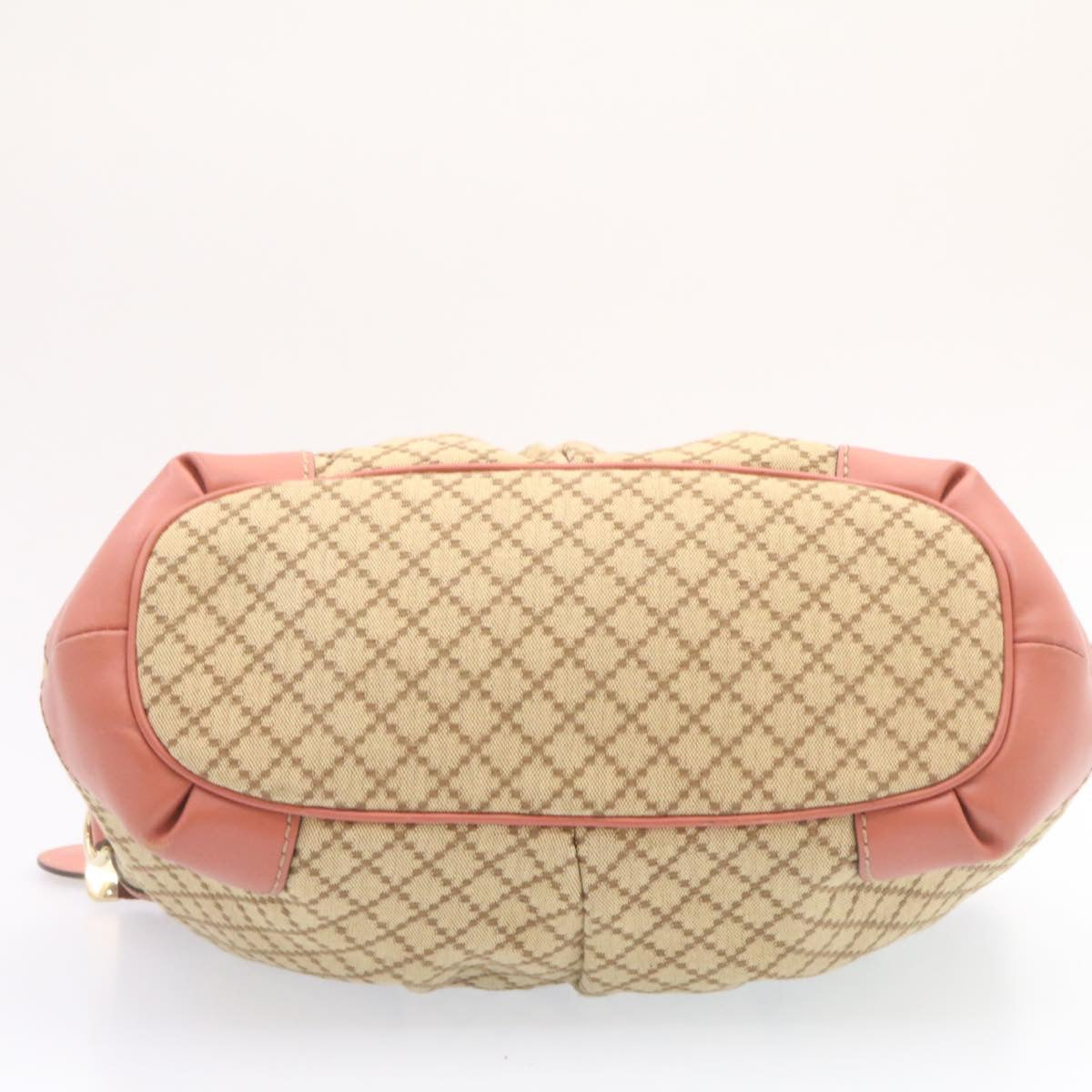 GUCCI Diamante Sukey Hand Bag 2Way Brown Pink am1578s