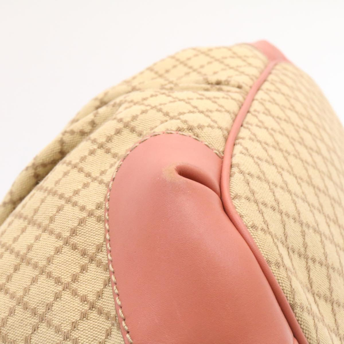 GUCCI Diamante Sukey Hand Bag 2Way Brown Pink am1578s