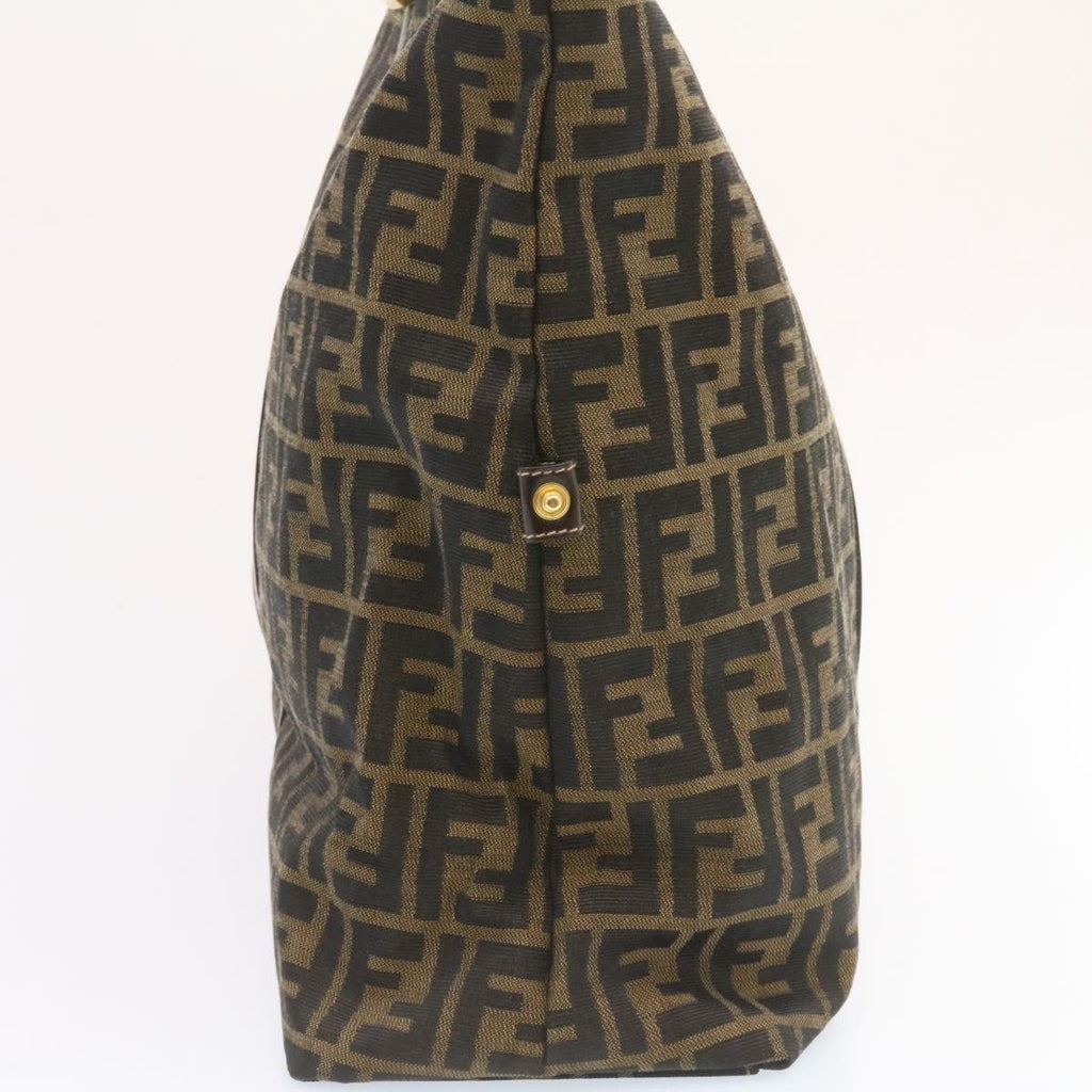 FENDI Zucca Canvas Tote Bag Brown Black am344b