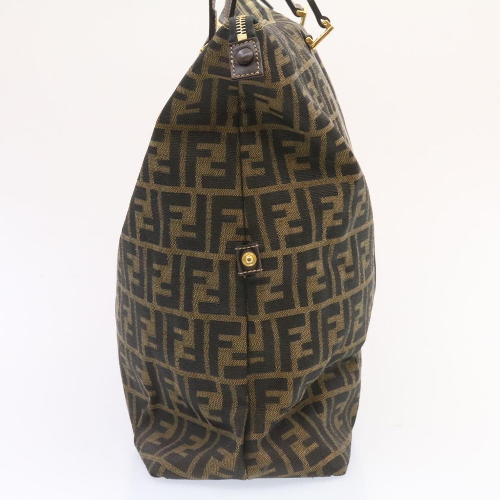 FENDI Zucca Canvas Tote Bag Brown Black am344b