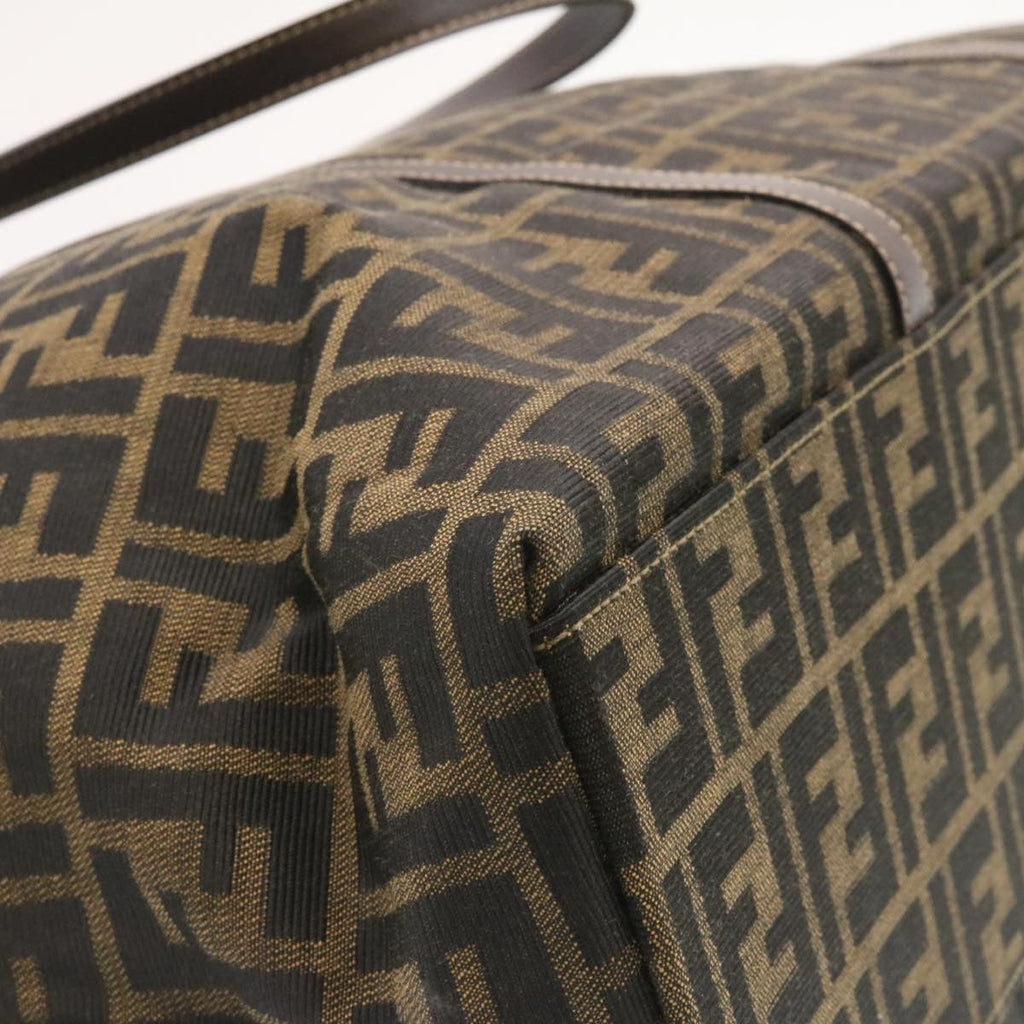 FENDI Zucca Canvas Tote Bag Brown Black am344b