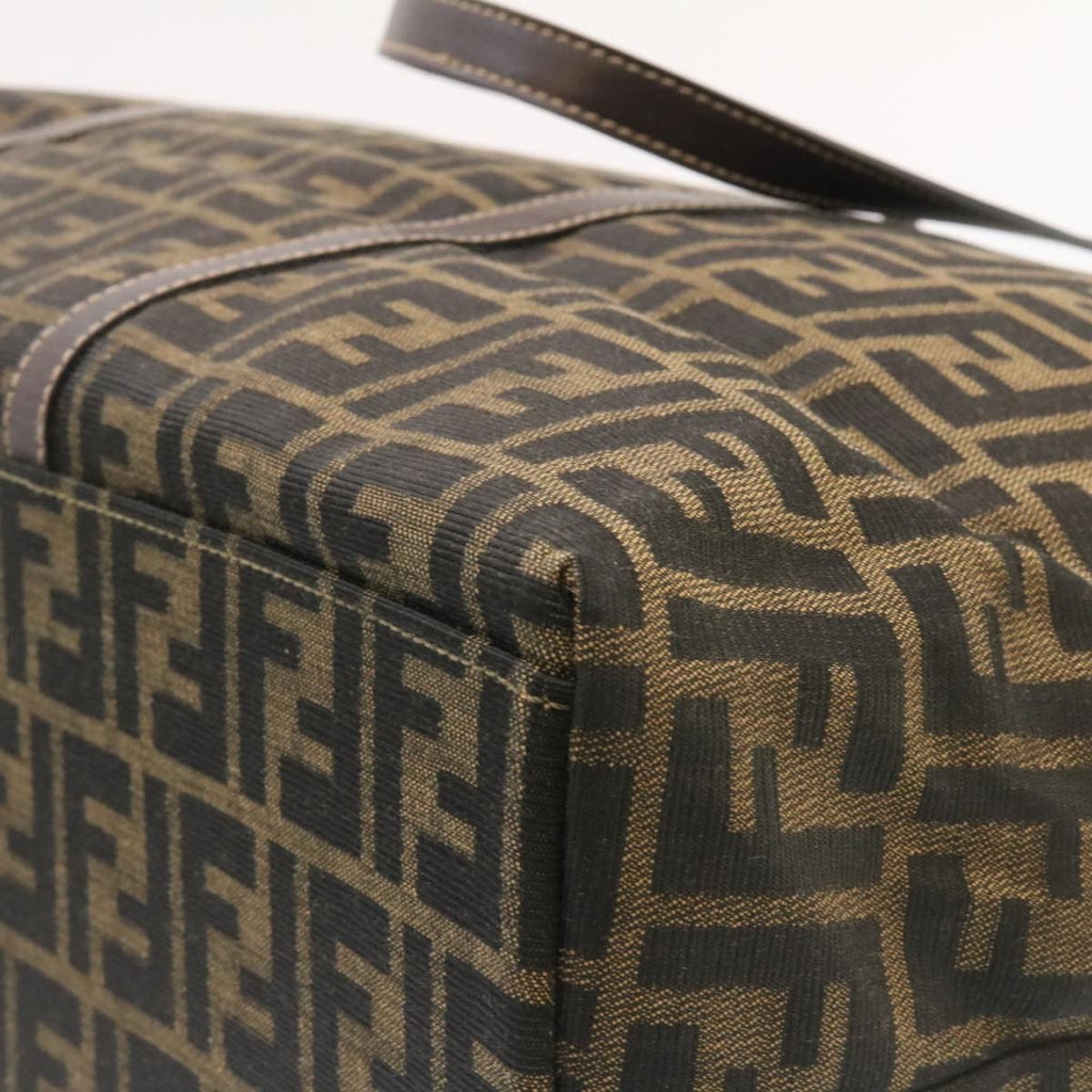 FENDI Zucca Canvas Tote Bag Brown Black am344b