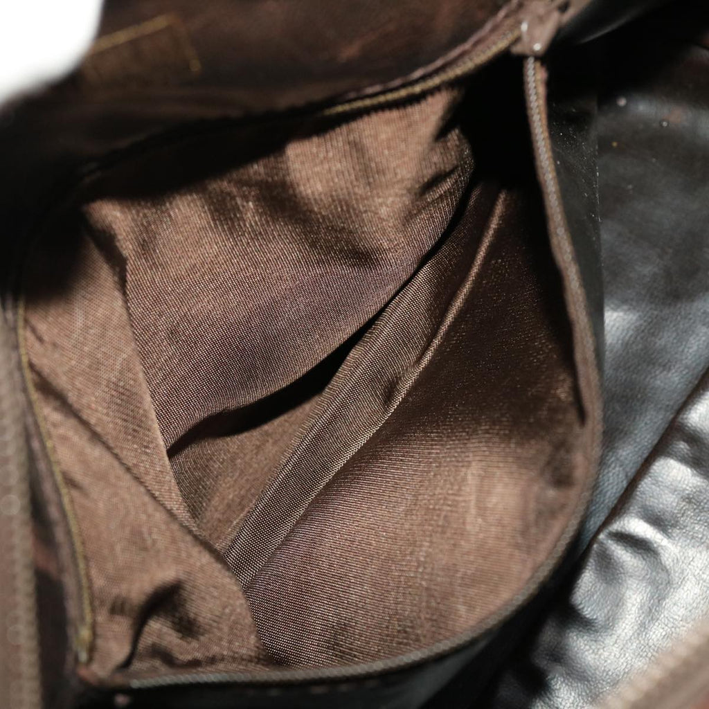 FENDI Zucca Canvas Hand Bag Vintage Brown Black rd2368