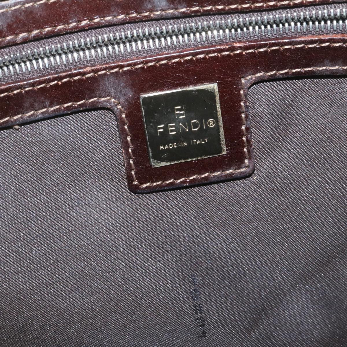 FENDI Zucca Canvas Mamma Baguette Shoulder Bag Beige Silver rd2017