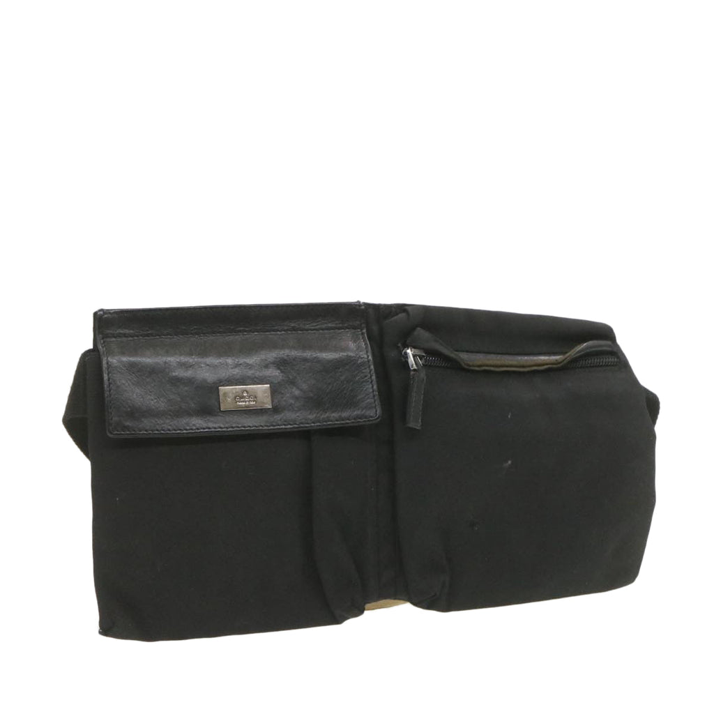 GUCCI Waist Bag Pouch Nylon Black rd1401