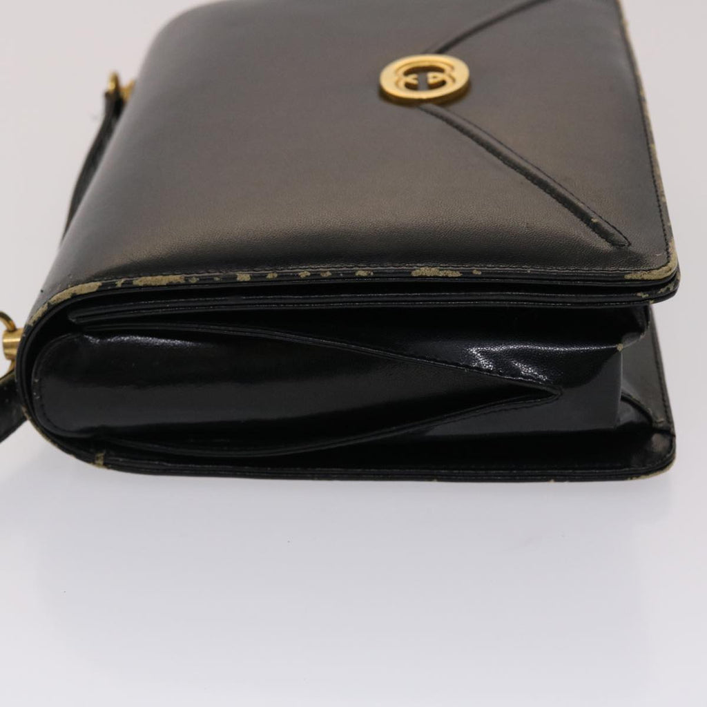GUCCI Shoulder Bag Leather Black bs2567