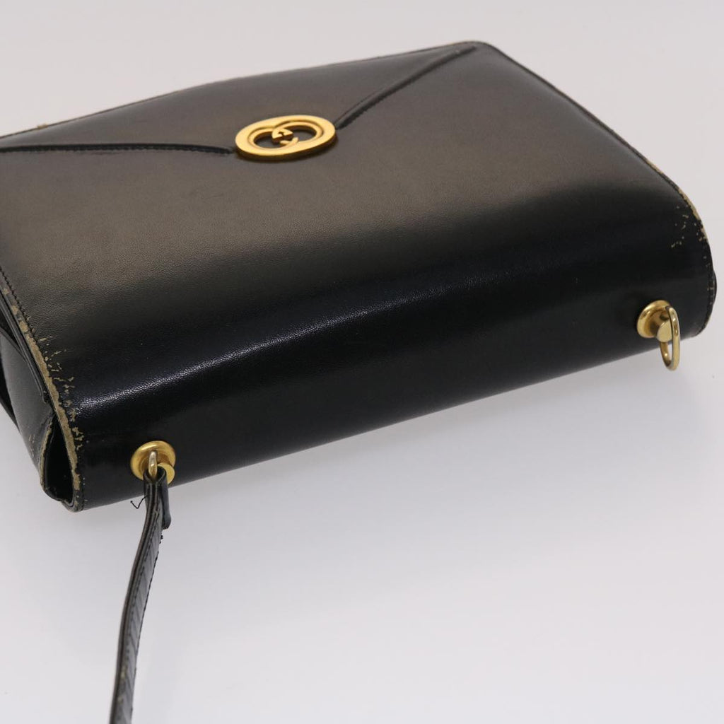 GUCCI Shoulder Bag Leather Black bs2567