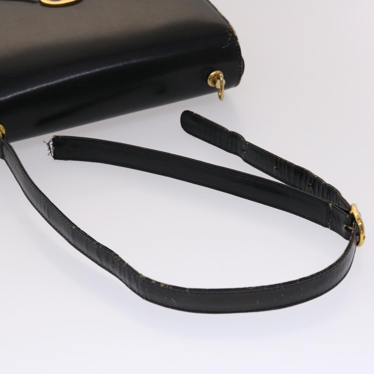 GUCCI Shoulder Bag Leather Black bs2567