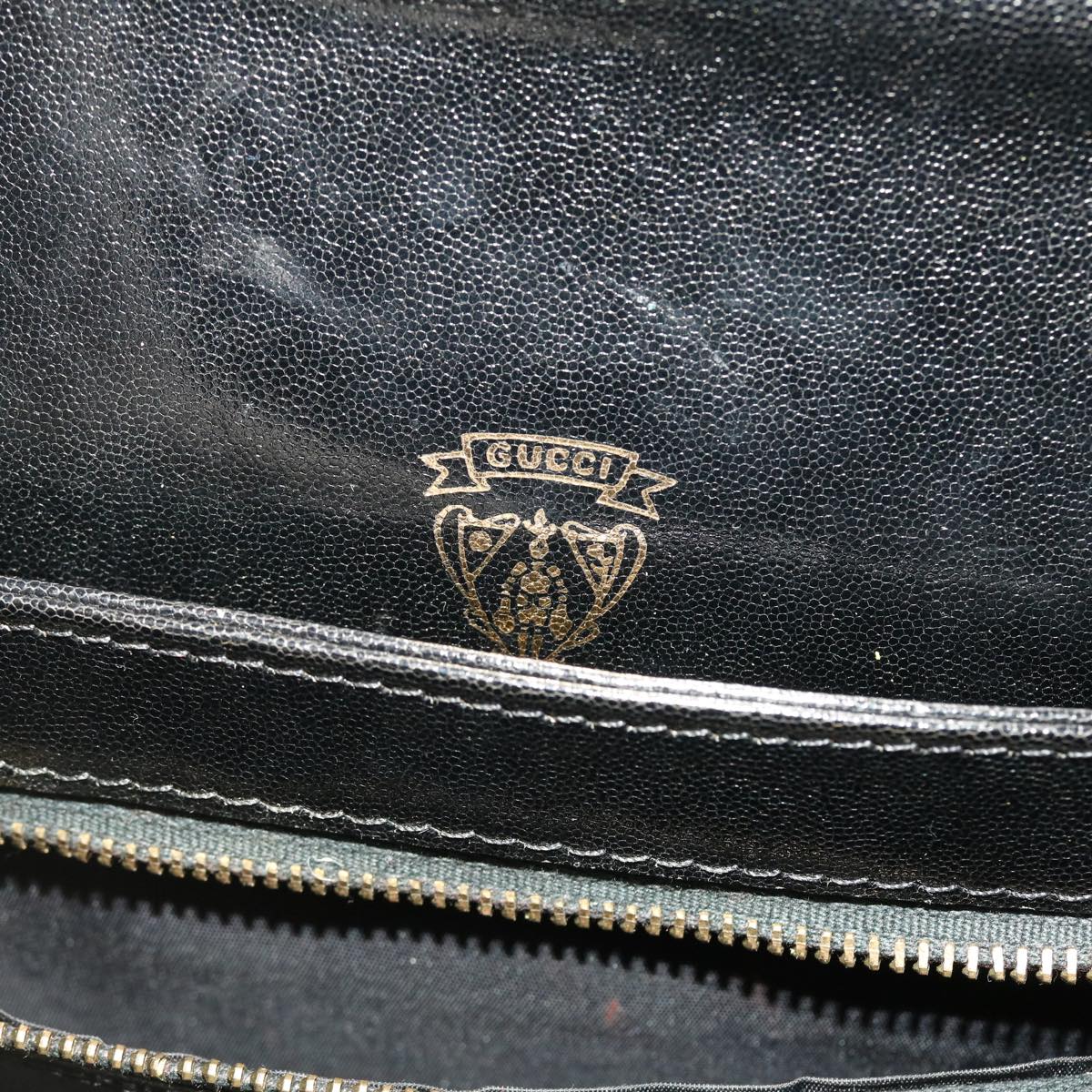 GUCCI Shoulder Bag Leather Black bs2567