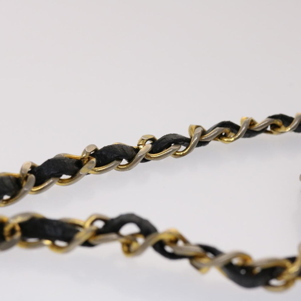 CHANEL Matelasse Chain Flap Shoulder Bag Lamb Skin Black Gold CC 24557A