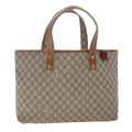 GUCCI GG Canvas Web Sherry Line Hand Bag PVC Leather Beige Red 211134 41684