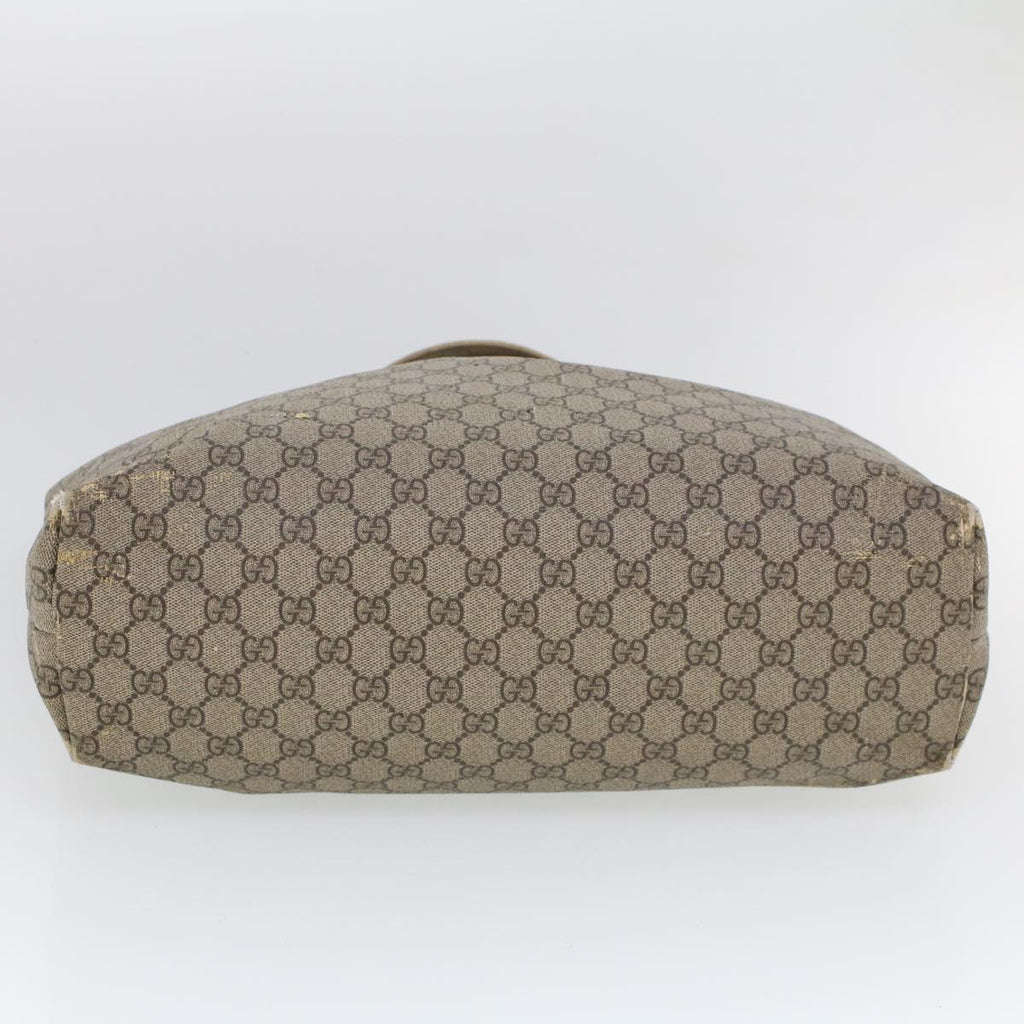 GUCCI GG Canvas Web Sherry Line Hand Bag PVC Leather Beige Red 211134 41684